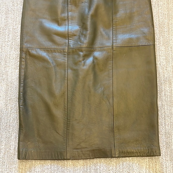 Vintage Lamb Leather Evan Davies Pencil Skirt - Picture 6 of 12